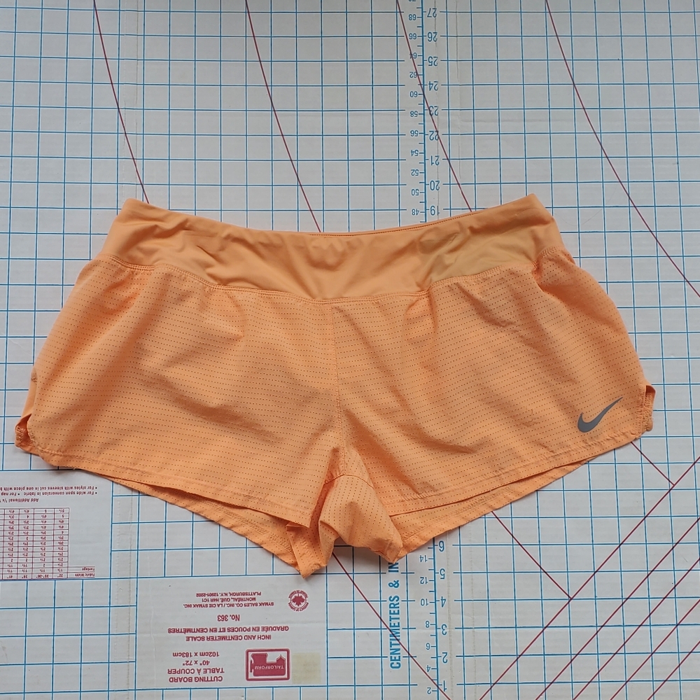 Nike Dri-fit Orange Running Shorts Women's Size XLarge Drawstring Gym Lined